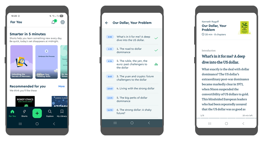 Blinkist mobile app