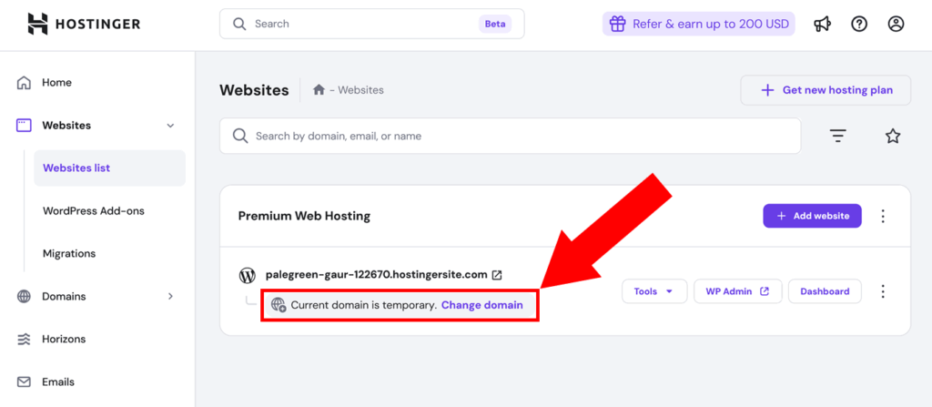 Create blog 2025: add domain in Hostinger