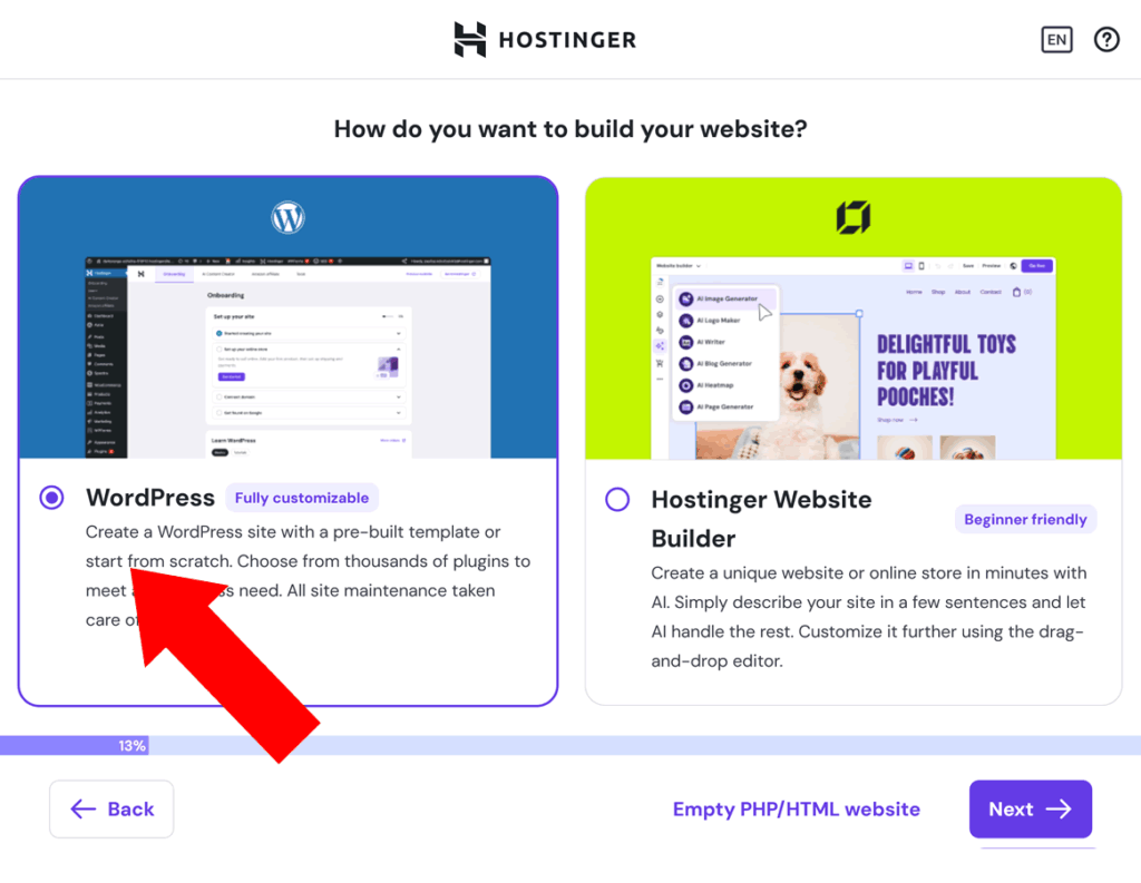 Create blog 2025: installing WordPress
