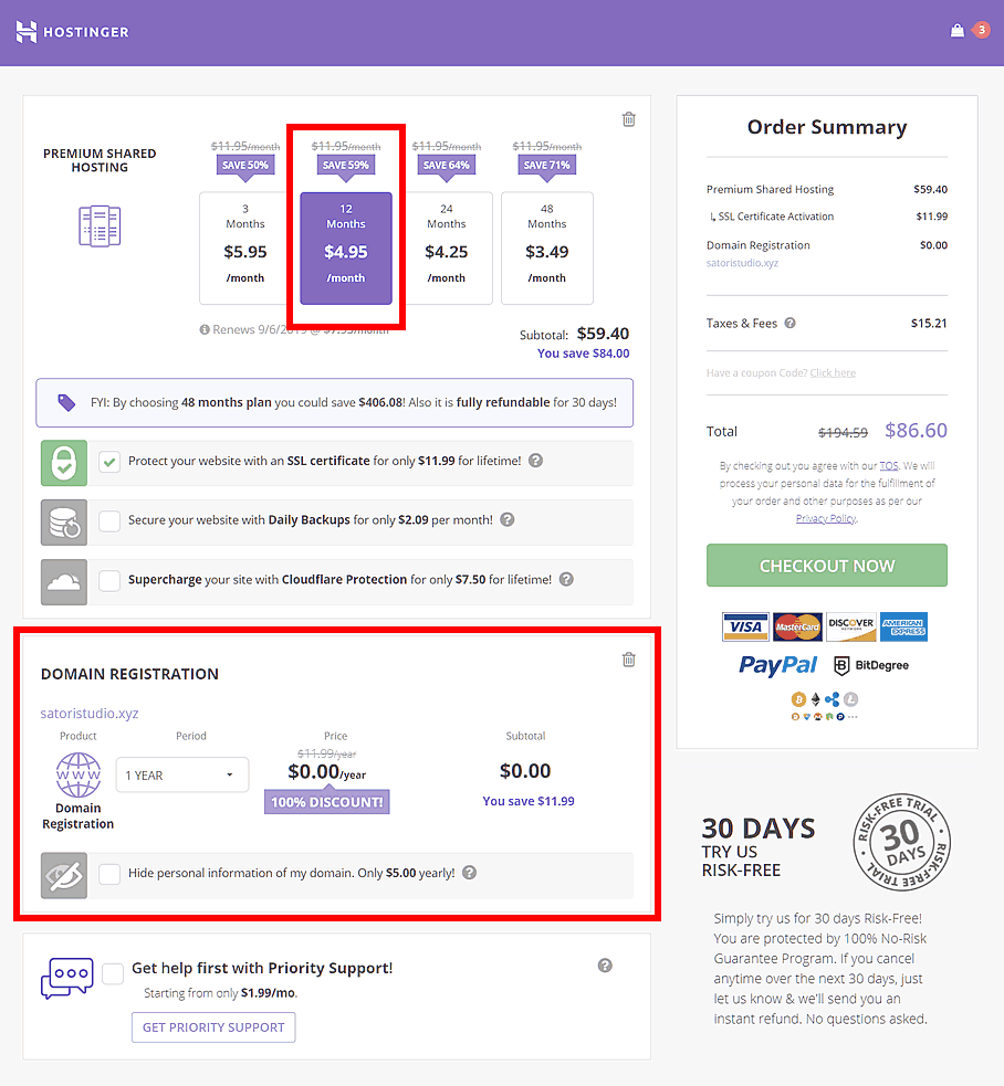 free domain hosting .tk