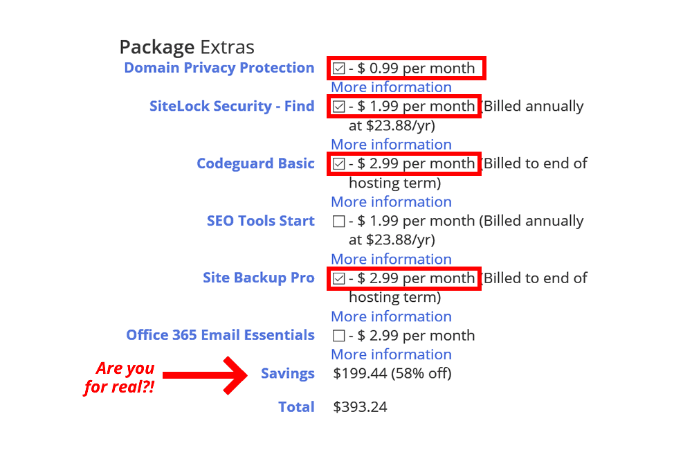 JustHost checkout