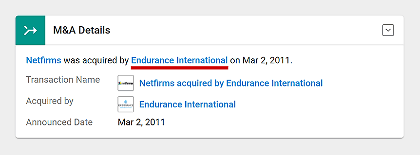 Netfirms + Endurance?