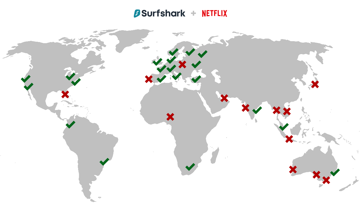 surfshark vpn server locations