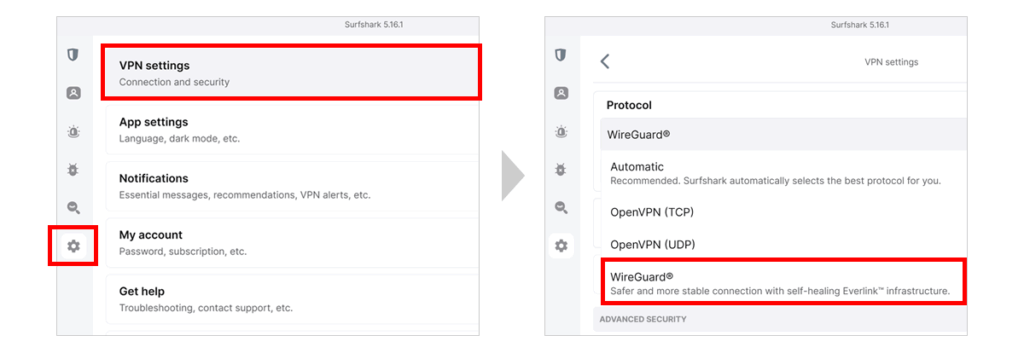 Surfshark - Wireguard
