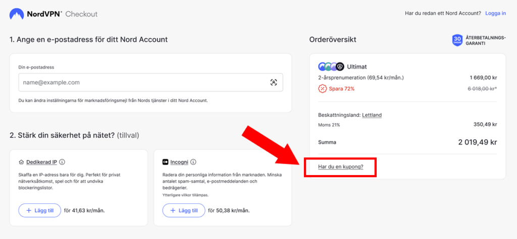 NordVPN rabattkod