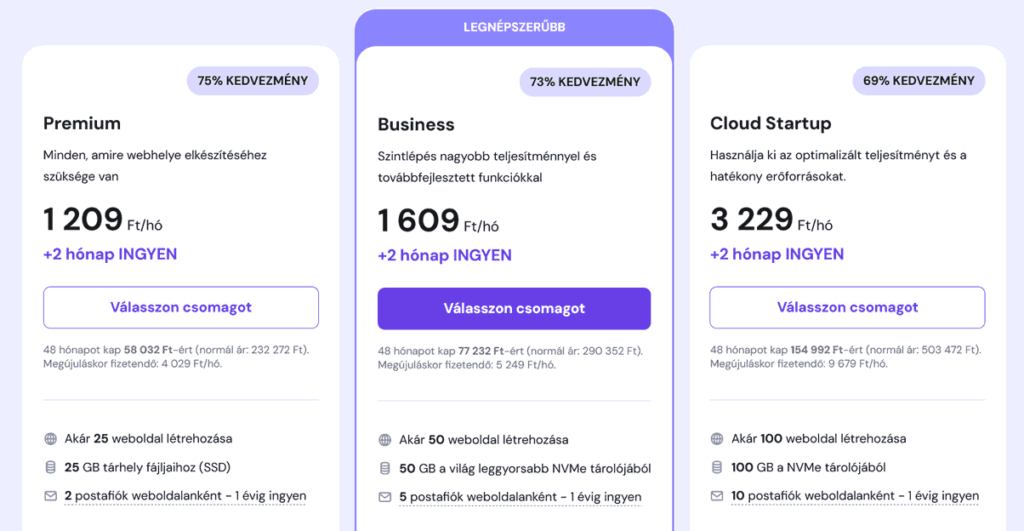 Hostinger: Megosztott tárhely 2025